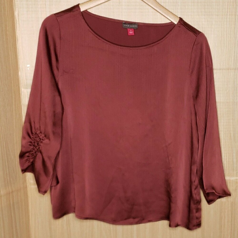 Vince Camuto Womens Rose Elbow Length Blouse Small